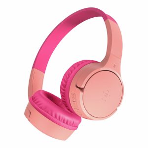 belkin soundform mini kids wireless headphones on ear – pink
