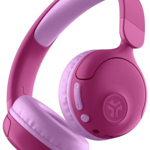 jlab jbuddies pop wireless & wired kids headphones pink